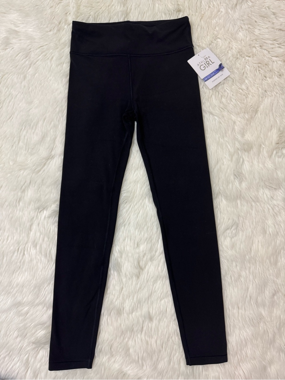 Athleta Girl Black High Rise Chit Chat Pant Tight Leggings Girl's XL 14 Compress